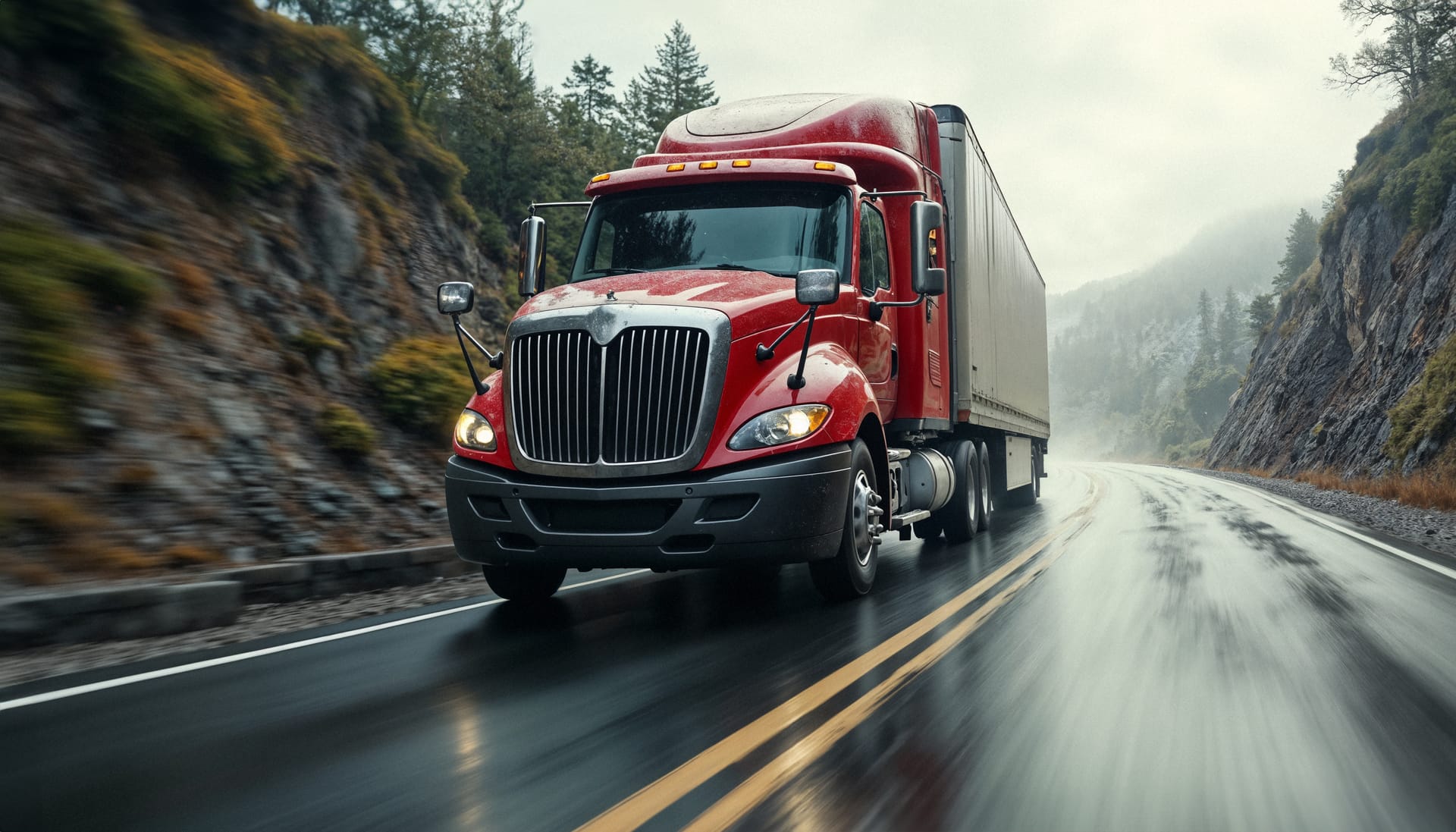 Truck on the road